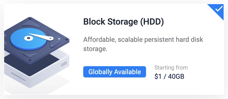 Vultr 的 Block Storage (HDD)