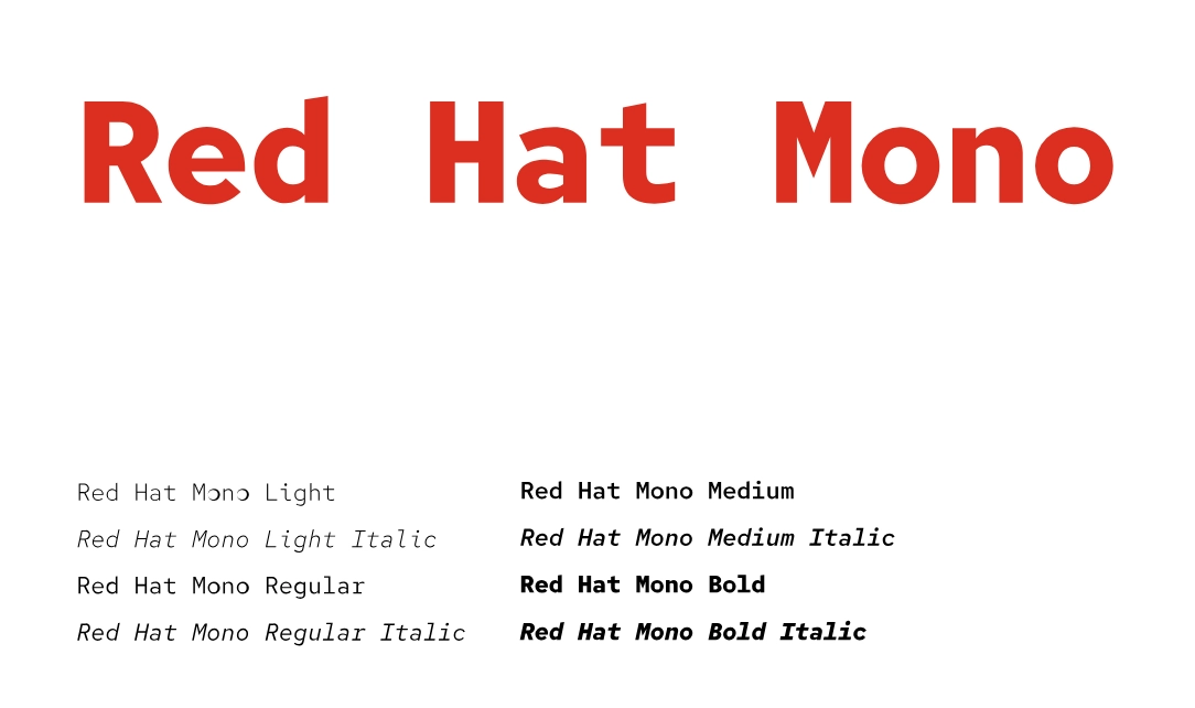 2023最新开源编程字体推荐-Red Hat Mono